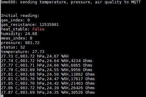 testing all readings of the breakout board