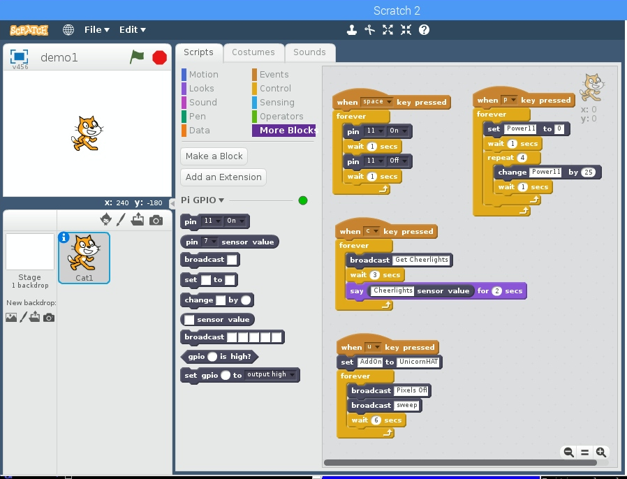 Scratch2GPIO Demo