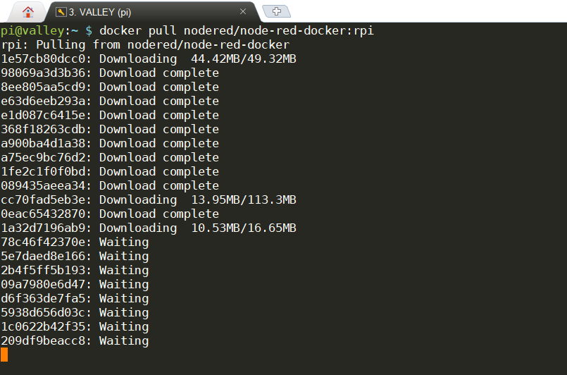Node RED Docker - Valley