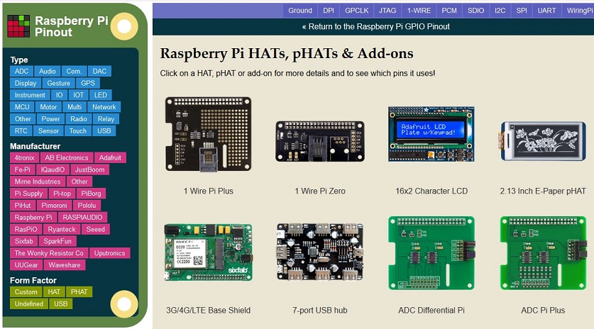 pinout board explorer