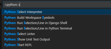 select interpreter in vs code