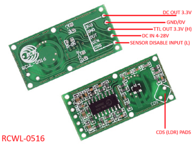 RCWL-0516 Bewegungsmelder Radar Sensor Mikrowelle Induction Arduino Raspberry Pi 